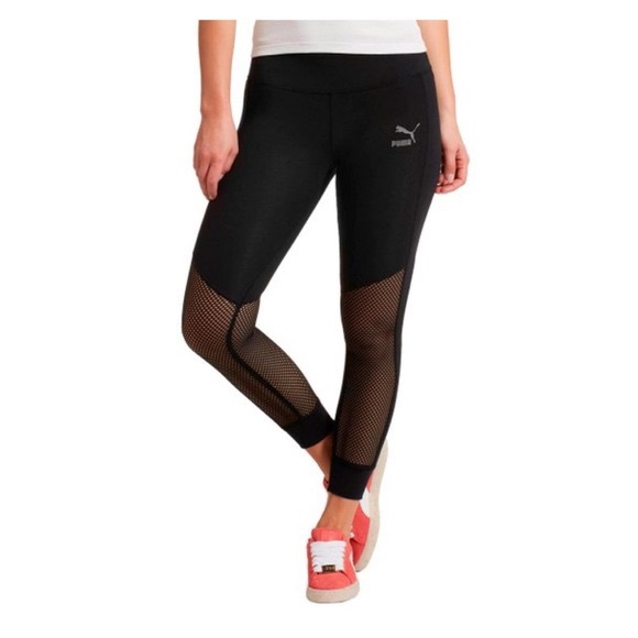 Puma Pants - Puma Mesh Panel Legging